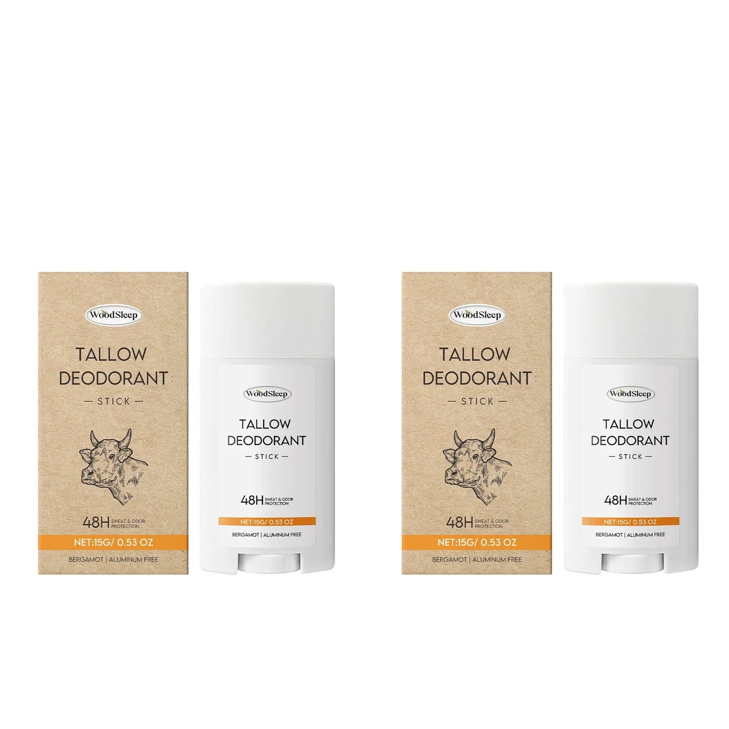 WOODSLEEP Tallow Deodorant Stick – Unisex Antiperspirant 15g