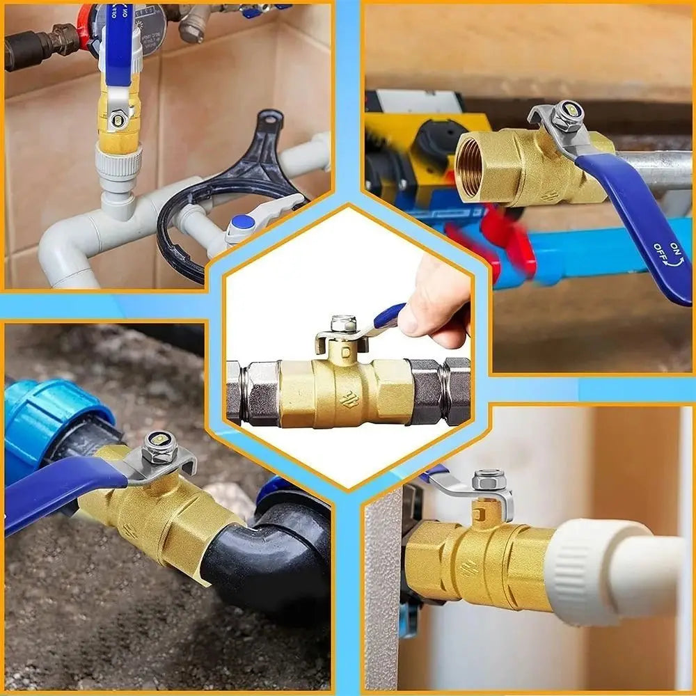 Brass Ball Valve 1/2" 3/4" 1" Threaded – High Temp Handle Valve
