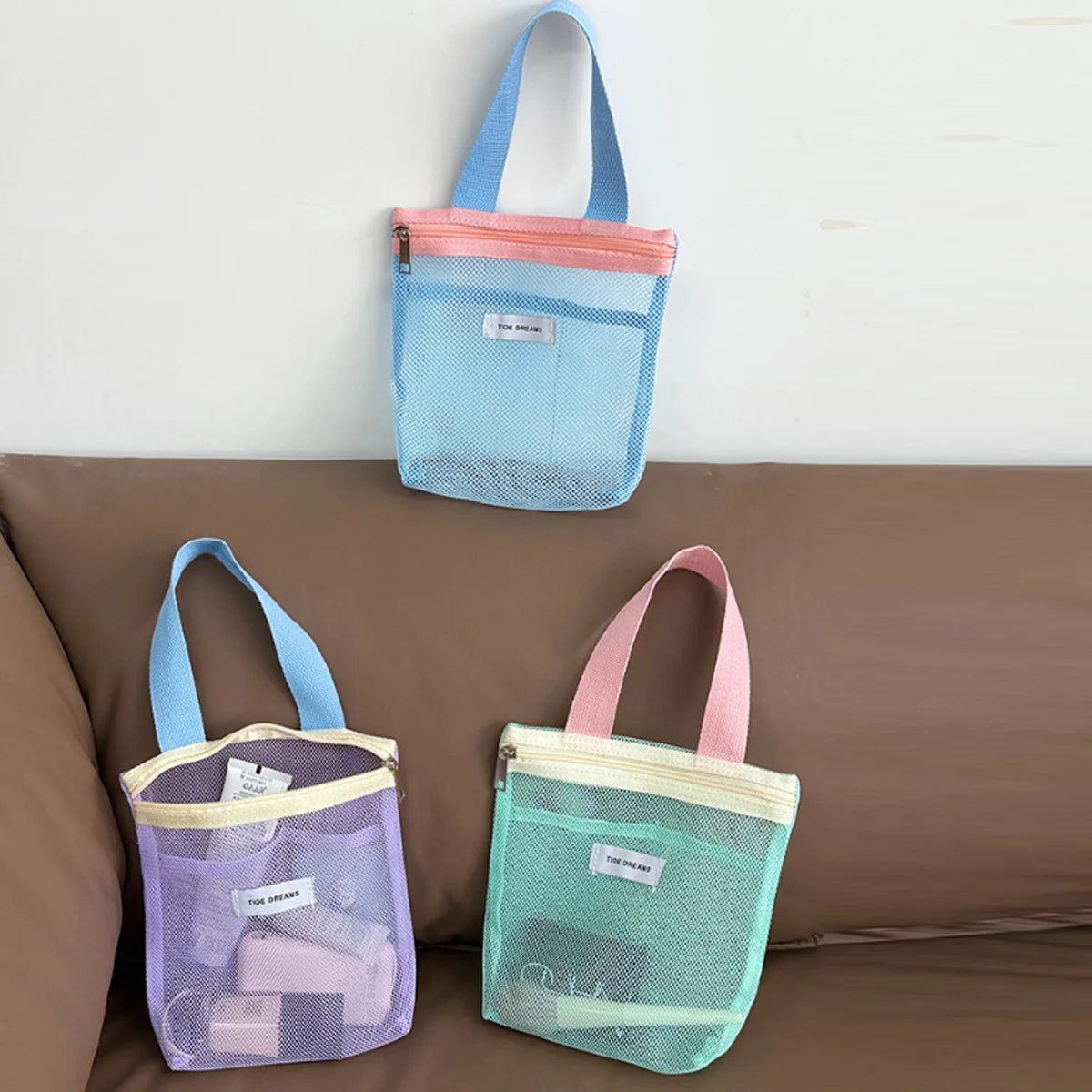1Pcs Mesh Makeup Toiletry Storage Bags Handbags Portable Travel Washing Body Shower Tools Organizer Cosmetic Organizer Pouch Peaceful Pleasures Health and Wellness