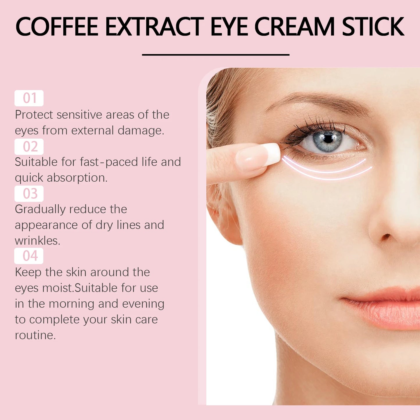 Caffeine Eye Cream Stick – Dark Circles, Puffiness & Fine Lines