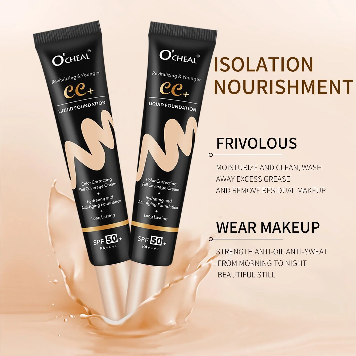 O'Cheal BB CC Cream SPF 50 PA+++ Full Coverage Foundation 30g