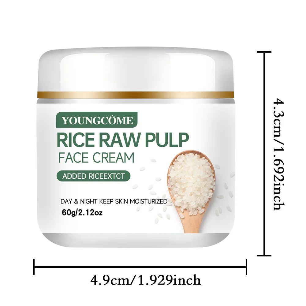 YOUNGCOME Rice Raw Pulp Face Cream – Anti-Aging Moisturiser Anti-Aging Face Cream Peaceful Pleasures Health and Wellness 60g