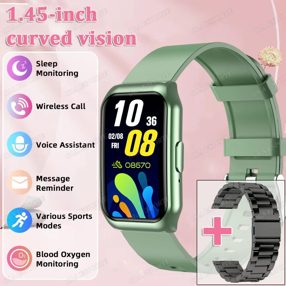 New Smart Watch Bluetooth Calling Heart Rate&Sleep Monitoring Flashlight Voice Assistant Men Women Smartwatch A3958 Peaceful Pleasures Health and Wellness Gr18BkSzstrap