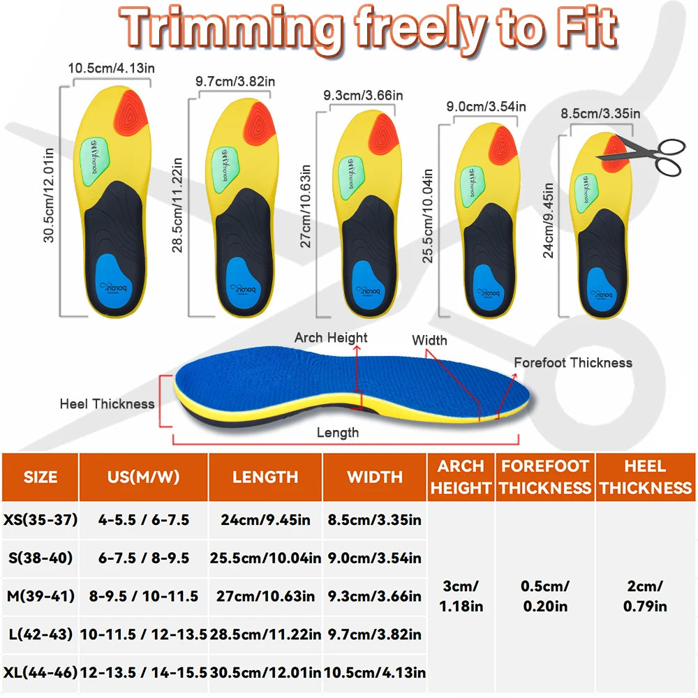 220+ lbs Heavy Duty Plantar Fasciitis Insoles, Arch Support Orthotics for Flat Feet Pain Relief, Men Women Sports Shoe Inserts Peaceful Pleasures Health and Wellness