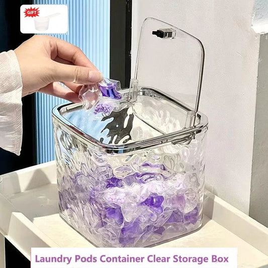 Large Capacity Laundry Detergent Storage Container with Scoop & Press-On Lid Peaceful Pleasures Health and Wellness