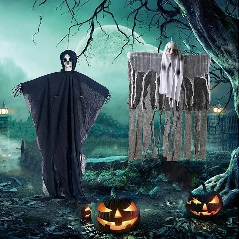 Halloween Hanging Ghost Skeleton Gauze Props – 1/2/4 Pack