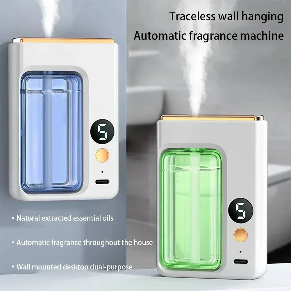 Smart Aroma Diffuser Air Purifier 5 Gears Digital Display Supports Plant Essential Oils Wall Mount Tabletop USB Charging Living Peaceful Pleasures Health and Wellness