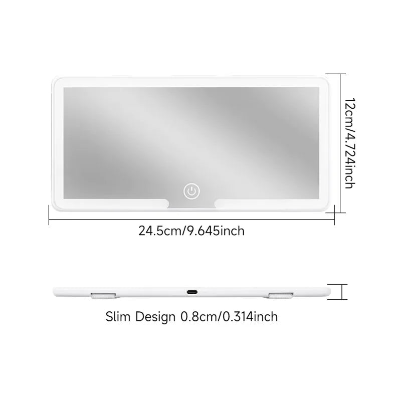 Car Sun Visor LED Vanity Mirror – Rechargeable HD Makeup Mirror LED Vanity Mirror Peaceful Pleasures Health and Wellness