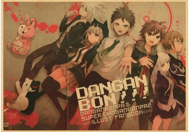 Kyouko Kirigiri Danganronpa Canvas Wall Art Classic Japanese Anime Character Kraft Poster for Children Bedroom Home Decoration Peaceful Pleasures Health and Wellness