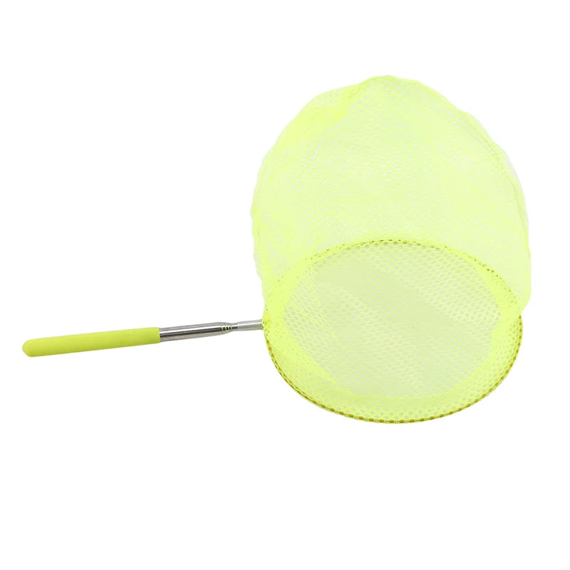 Retractable Fishing Nets Insect Butterfly Dragonfly Net Outdoor Portable Fishing Net Children Fun Game Fishing Toy Peaceful Pleasures Health and Wellness YELLOW