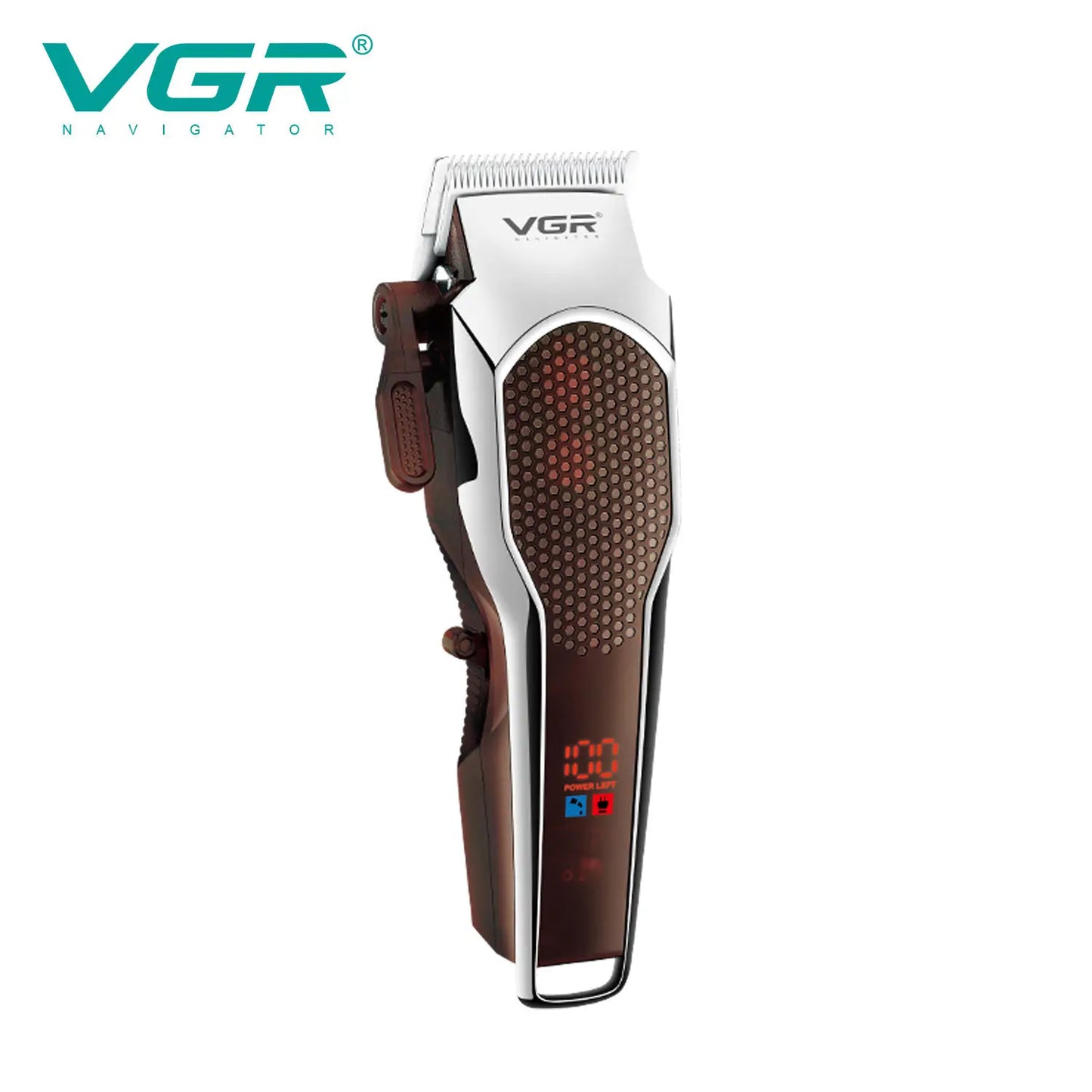 VGR cordless hair trimmer professional rechargeable electric barber hair clipper for men with LED display V-189 Peaceful Pleasures Health and Wellness