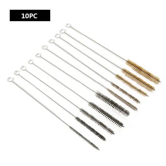 5 Cleaning Brushes Stainless Steel Brass Cylinder Wire Tube Pipe Peaceful Pleasures Health and Wellness C