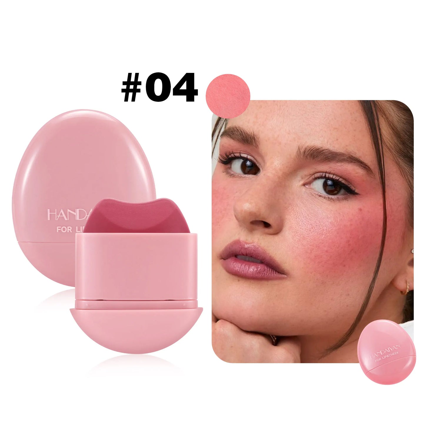 HANDAIYAN 2-in-1 Cream Blush Stick – Lip & Cheek Waterproof