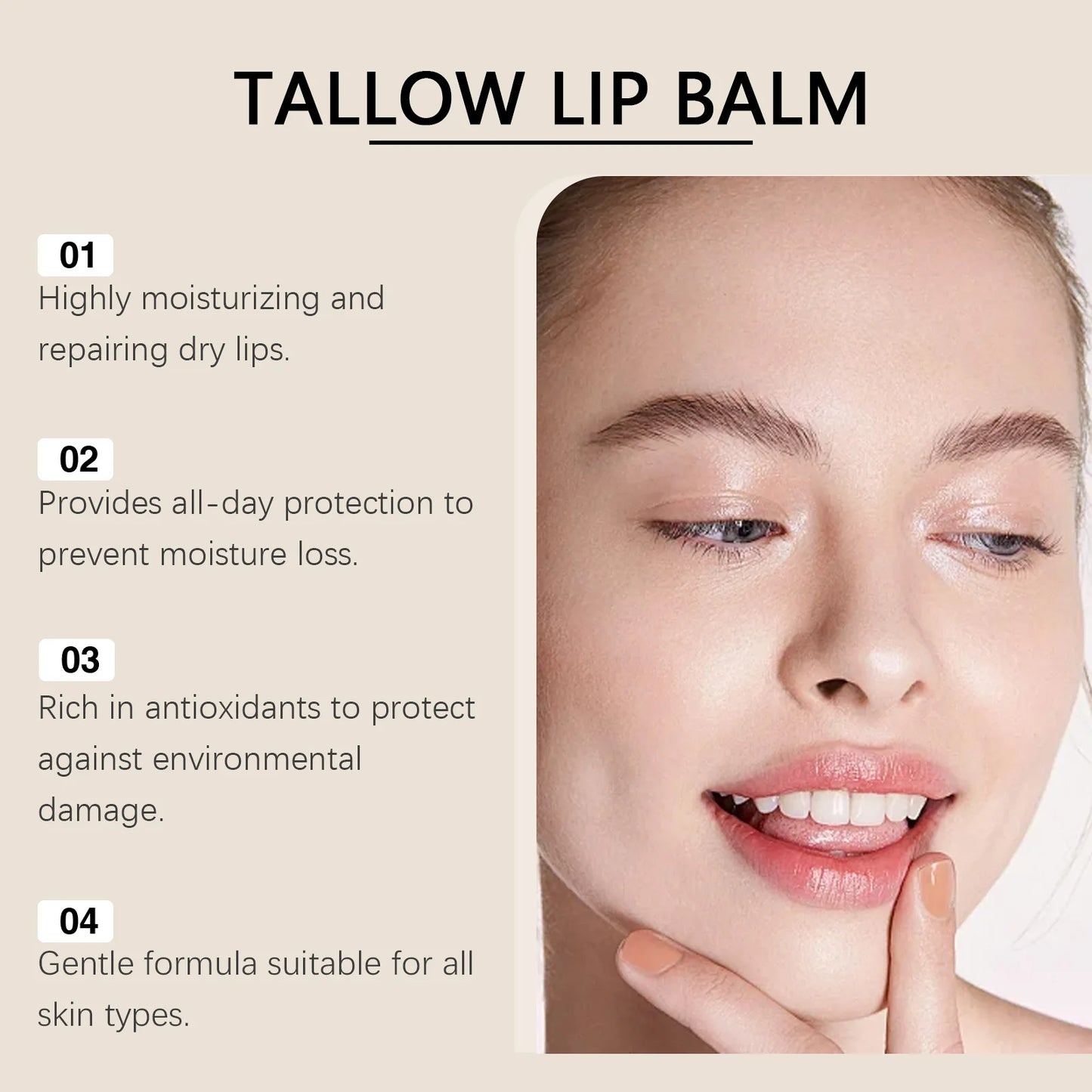 Tallow Lip Balm – Nourishing, Hydrating & Fades Lip Lines