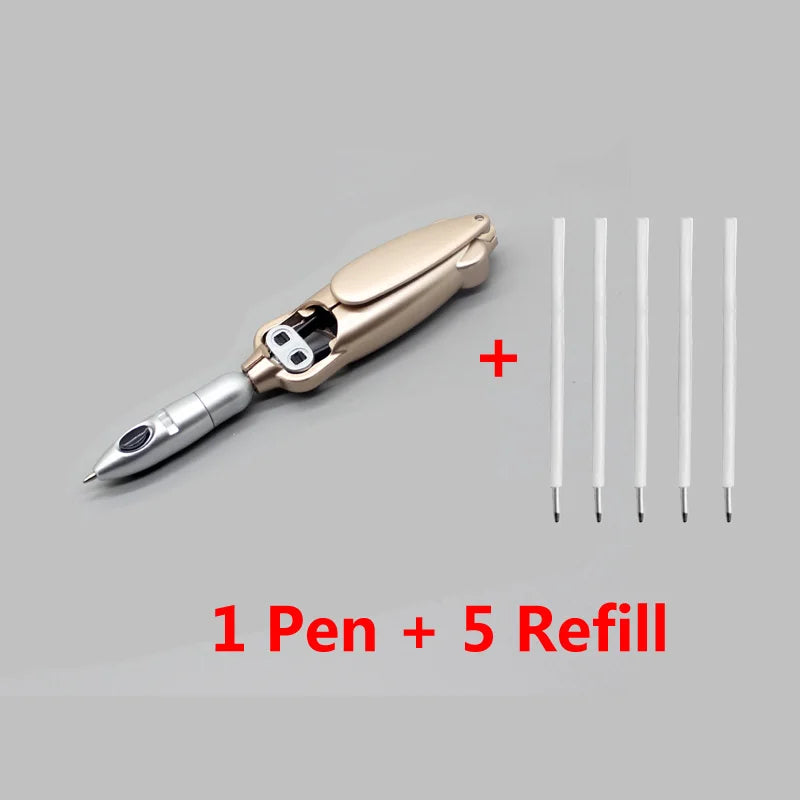Funny Ballpoint Pen Dark Purple Ink Creative Squid Design Gel Pens