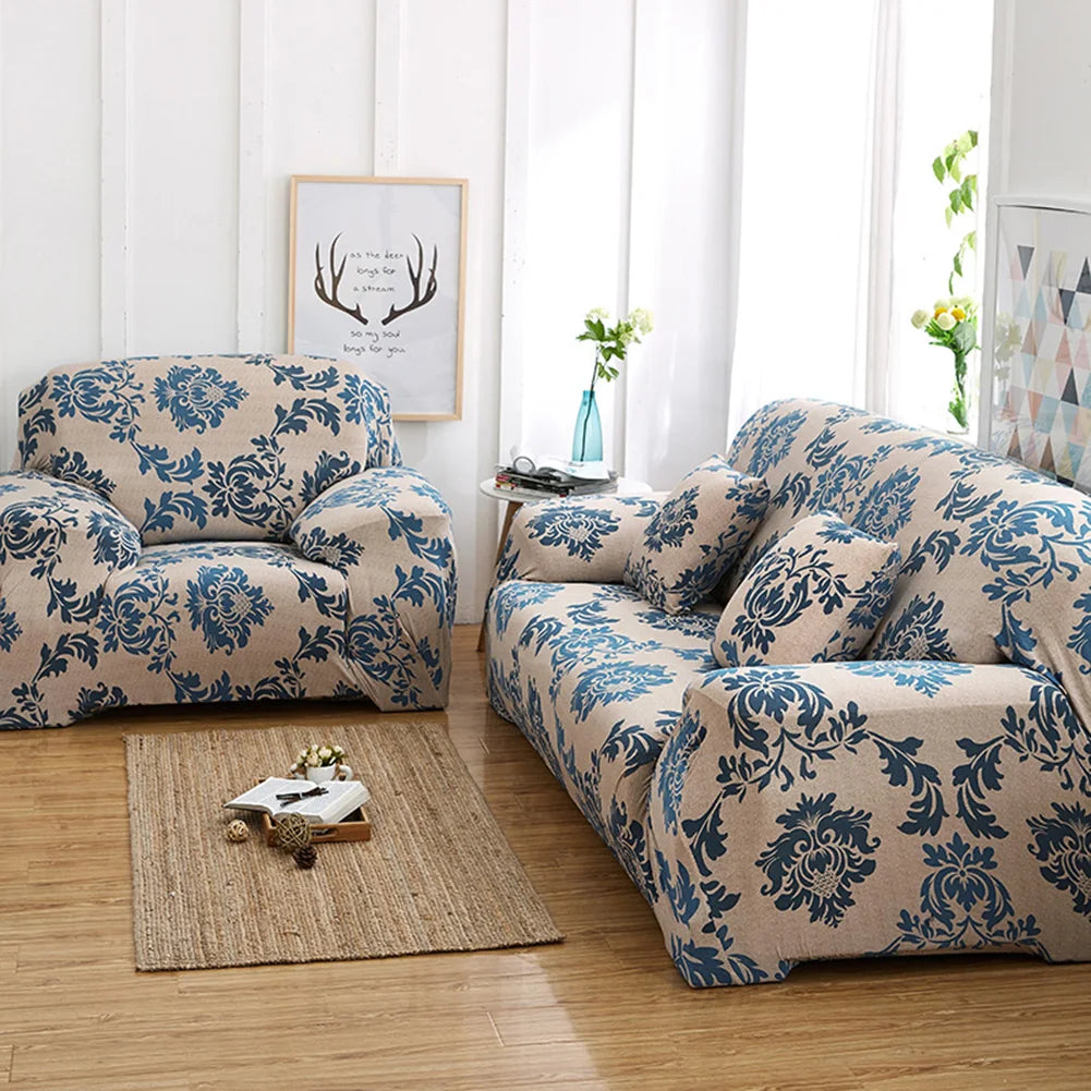 Printed Slipcover Stretch Sofa Cover with Pillowcase Couch Cover Furniture Protector For Bedroom Office Living Room Home Decor Peaceful Pleasures Health and Wellness
