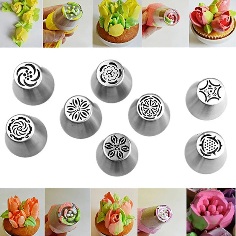 Russian Piping Nozzle Tips – Cake & Cupcake Decorating Set Cake Decorating Tips Peaceful Pleasures Health and Wellness
