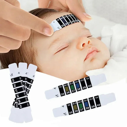 Baby Forehead Temperature Sticker Flexible Digital LCD Thermometer for Fever Test Water Milk Thermometer Accurate Kids Care Tool Peaceful Pleasures Health and Wellness
