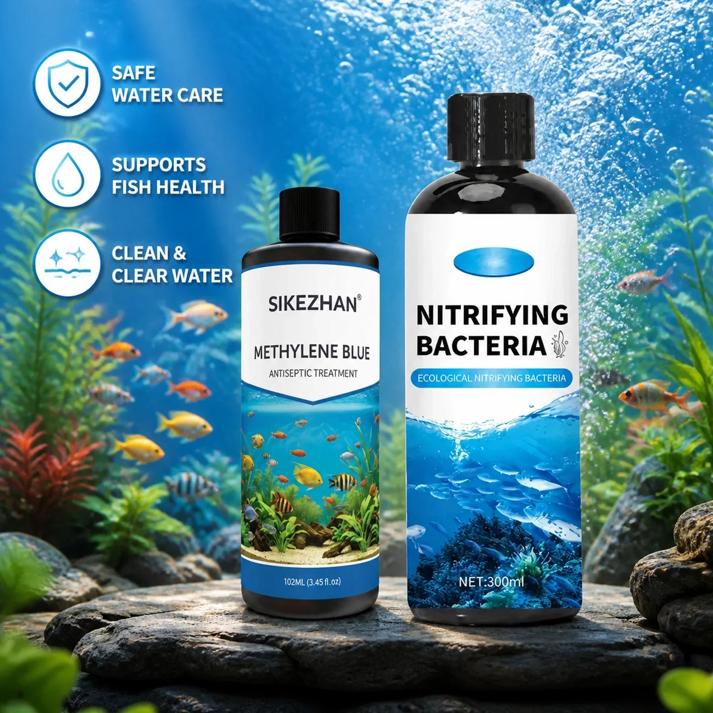 Aquarium Methylene Blue & Nitrifying Bacteria Kit 402ml