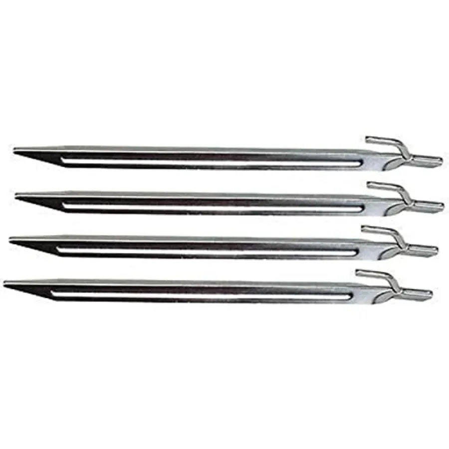 Heavy-Duty Steel Tent Stakes for Secure Camping Galvanized Durable Outdoor Anchors Ideal for Tents Tarps and Shelters in Hard O Peaceful Pleasures Health and Wellness