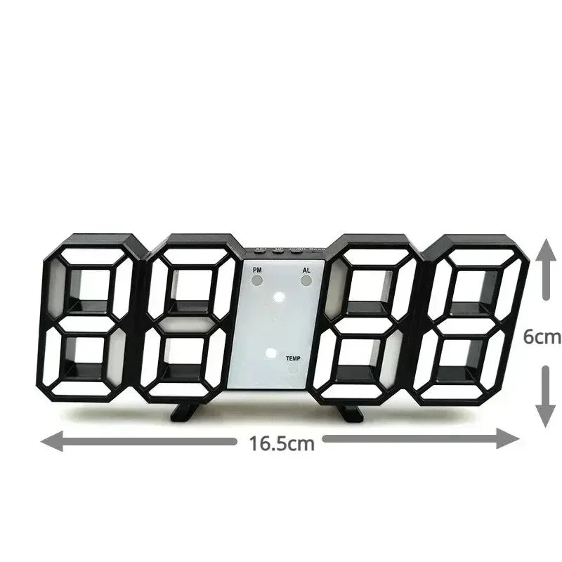 LED Digital Wall Clock – 3D Alarm & Timer for Home Décor LED Digital Clock Peaceful Pleasures Health and Wellness