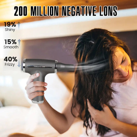 Wireless Hair Dryer High-Power Wind Fast Cleaning Dust Blowing Blow Dryer Household Outdoor USB Multifunctional Hairdryer Peaceful Pleasures Health and Wellness