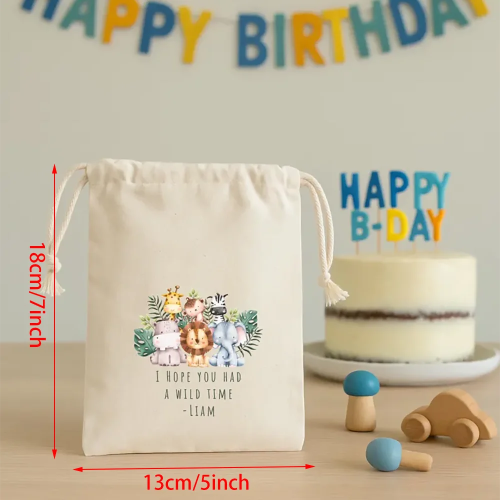 Personalized Jungle Safari Party Favor Bags | 5/10/20 Pack
