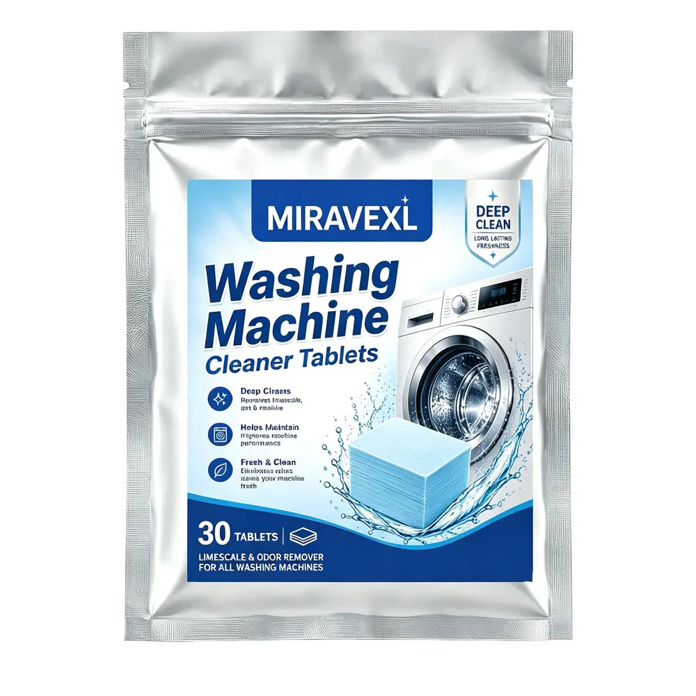 MIRAVEXL 30-Pack Washing Machine Cleaner Tablets | Descaler