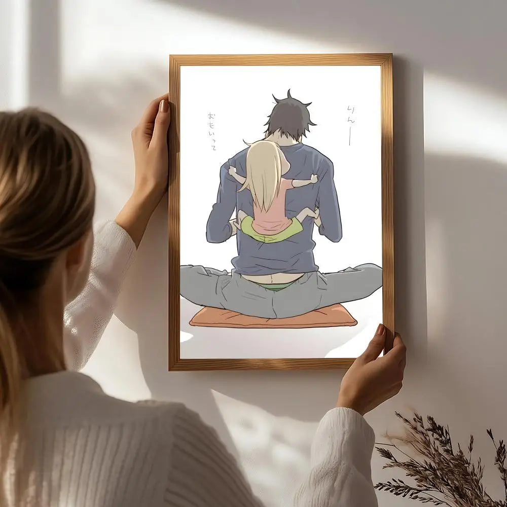 Anime U-Usagi Drop Poster HD Self Adhesive Waterproof Wall Art Ideal for Home Office Dorm Bedroom Great Gift Peaceful Pleasures Health and Wellness White6 50X70cmNoframe