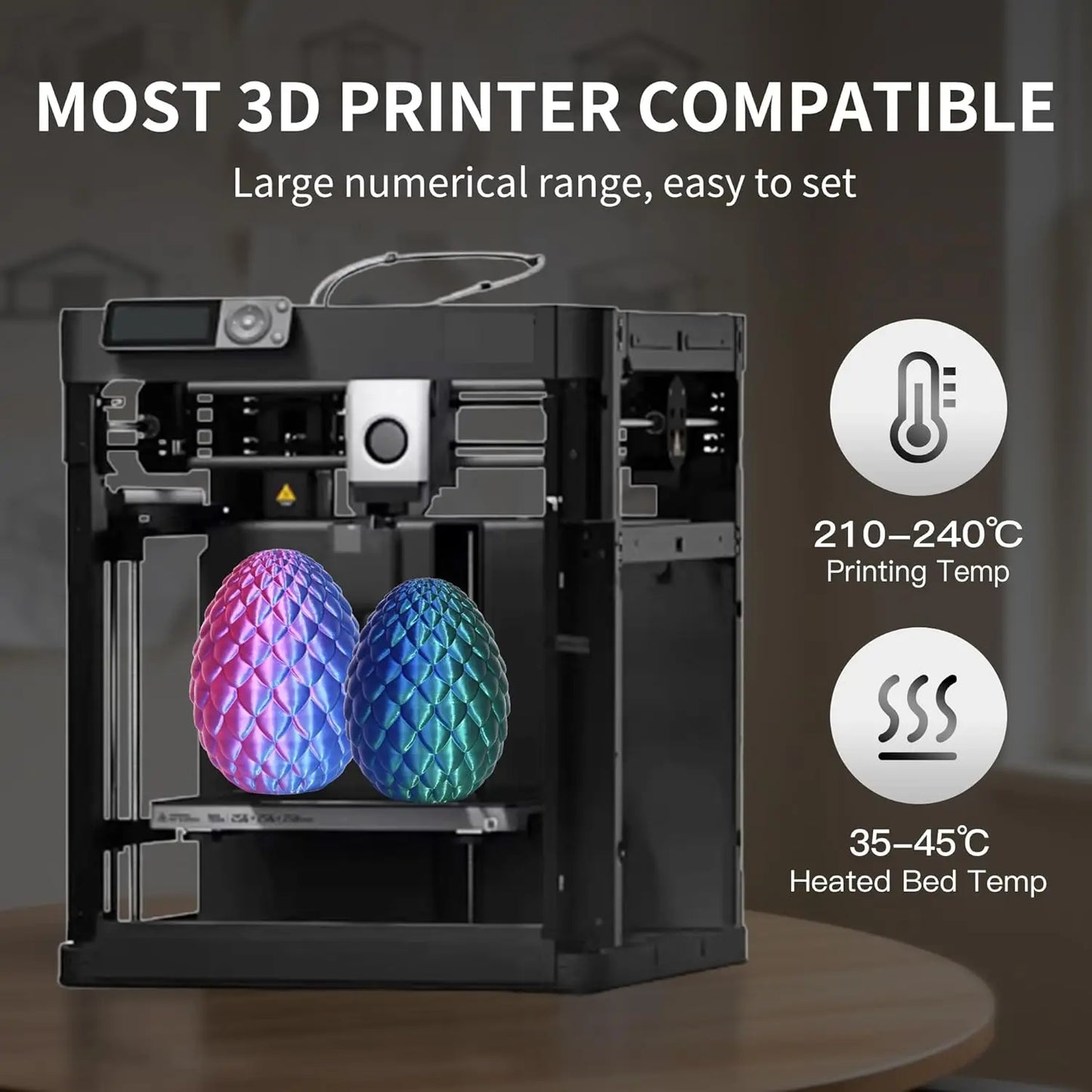 Silk Dual Color PLA Filament 1.75mm – 4 Spools | DINGSUN 3D