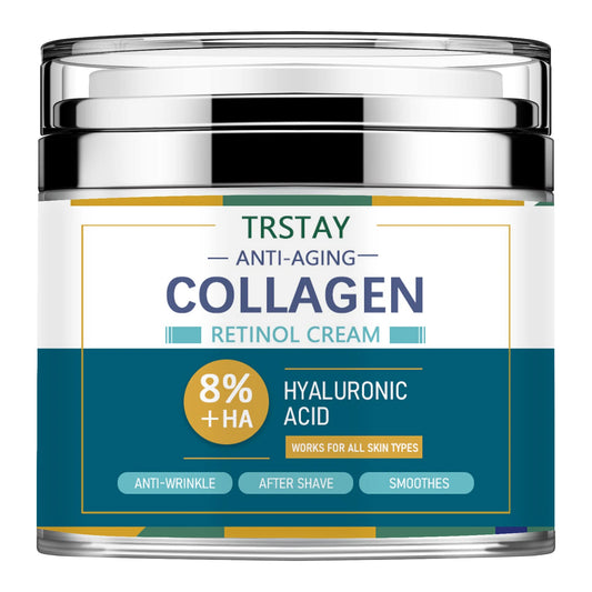 Mens Face Cream Moisturizer with 8% Hyaluronic Acid Collagen,one or two pumps is enough to dab on cheeks,forehead,and chin and g Peaceful Pleasures Health and Wellness 50G