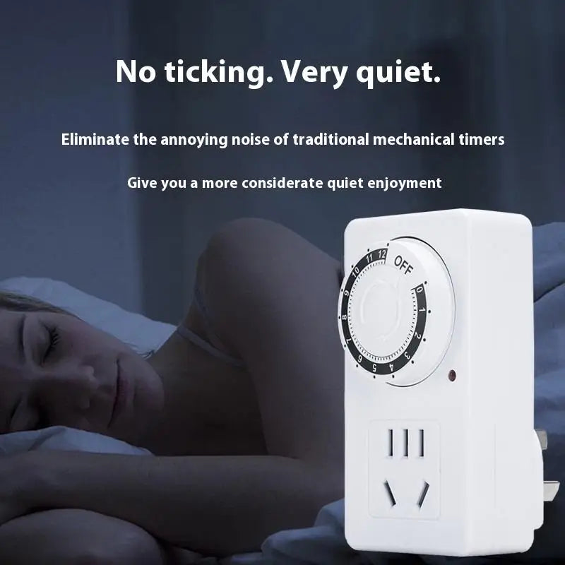 New 12/24 Hours Cyclic Timer Switch Kitchen Timer Outlet Loop Universal Timing Socket Mechanical Timer Peaceful Pleasures Health and Wellness