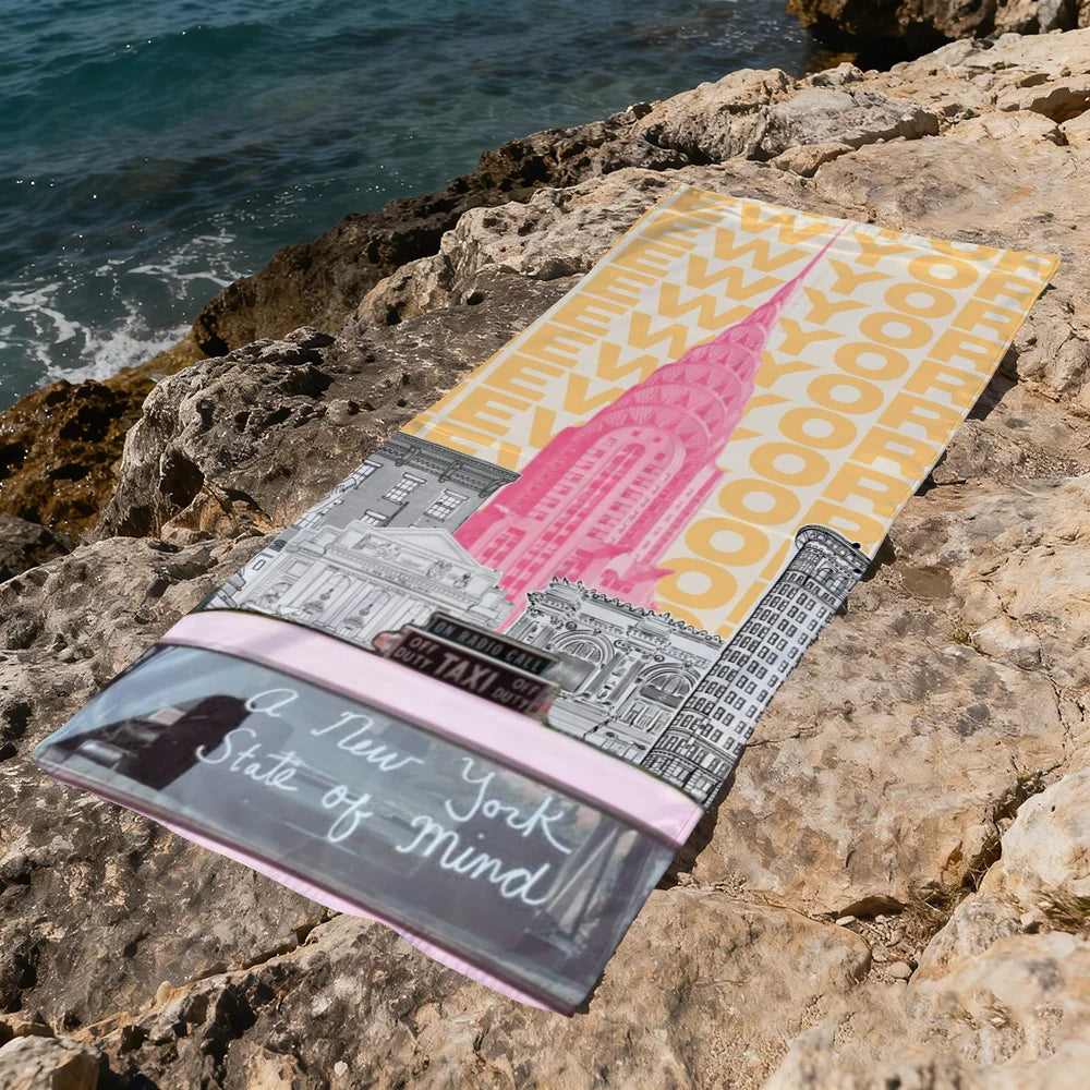 Paris Architecture Quick-Dry Beach Towel | Travel & Pool Towel Quick-Dry Beach Towel Peaceful Pleasures Health and Wellness