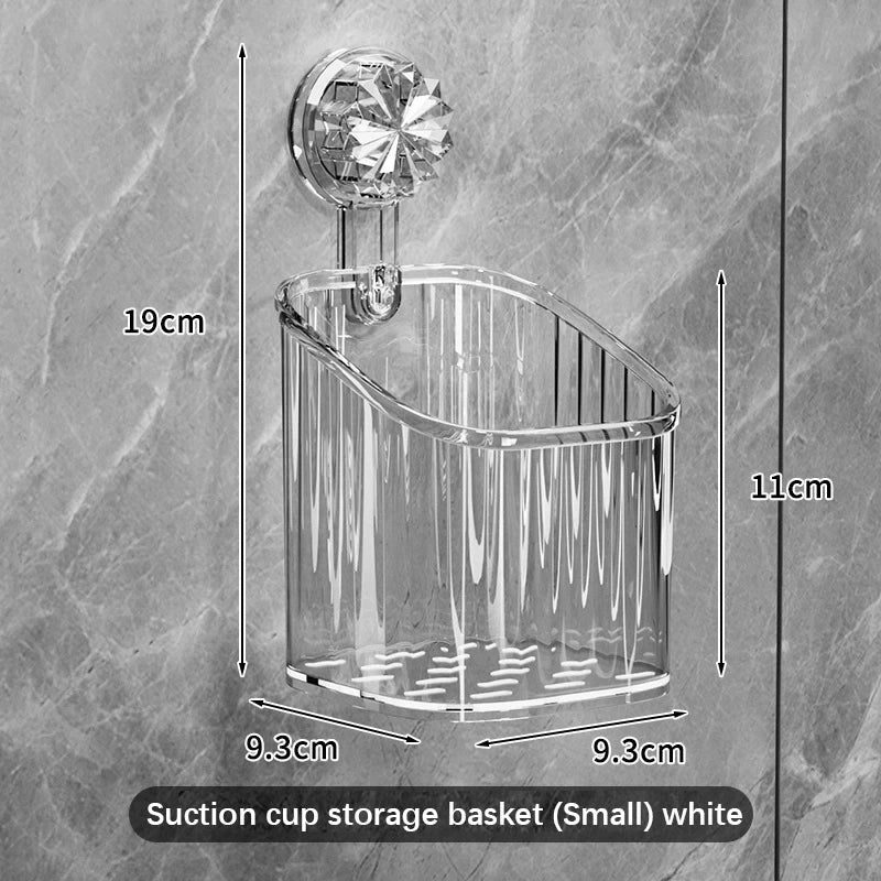 Suction Cup Shower Caddy Shelf – No Drill Wall Organizer