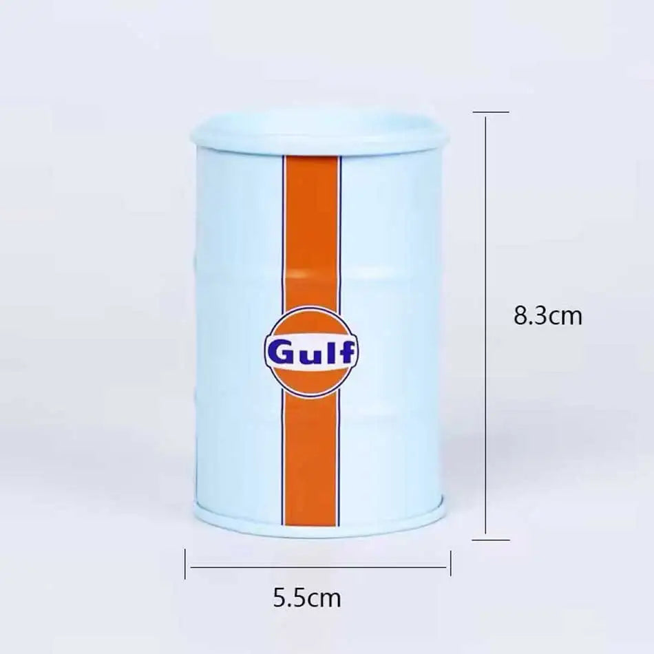 Iron Mini Oil Drum Model Chemistry Car Storage Box Desktop Decoration