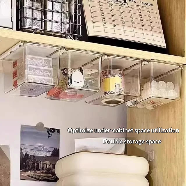 Transparent Bathroom Cotton Stick Makeup Cotton Bathroom Pull-Out Storage Drawer Style Storage Box Under The Mirror Cabinet Peaceful Pleasures Health and Wellness