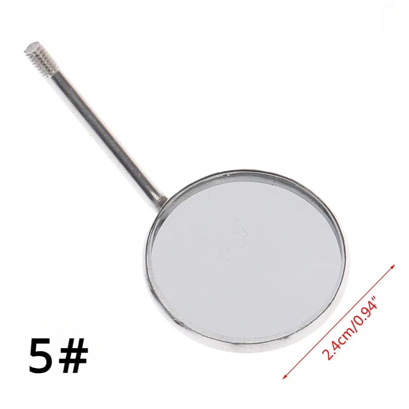 12Pcs/box Dental Mouth Mirror Head Stainless Steel Cone Socket Intraoral Oral Mirror for Inside Mouth Accessory #4#5 Peaceful Pleasures Health and Wellness
