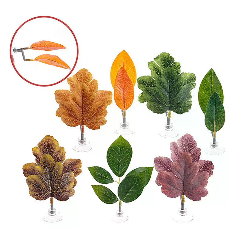 Artificial Aquarium Leaf Plant – Fish Resting & Hiding Decor