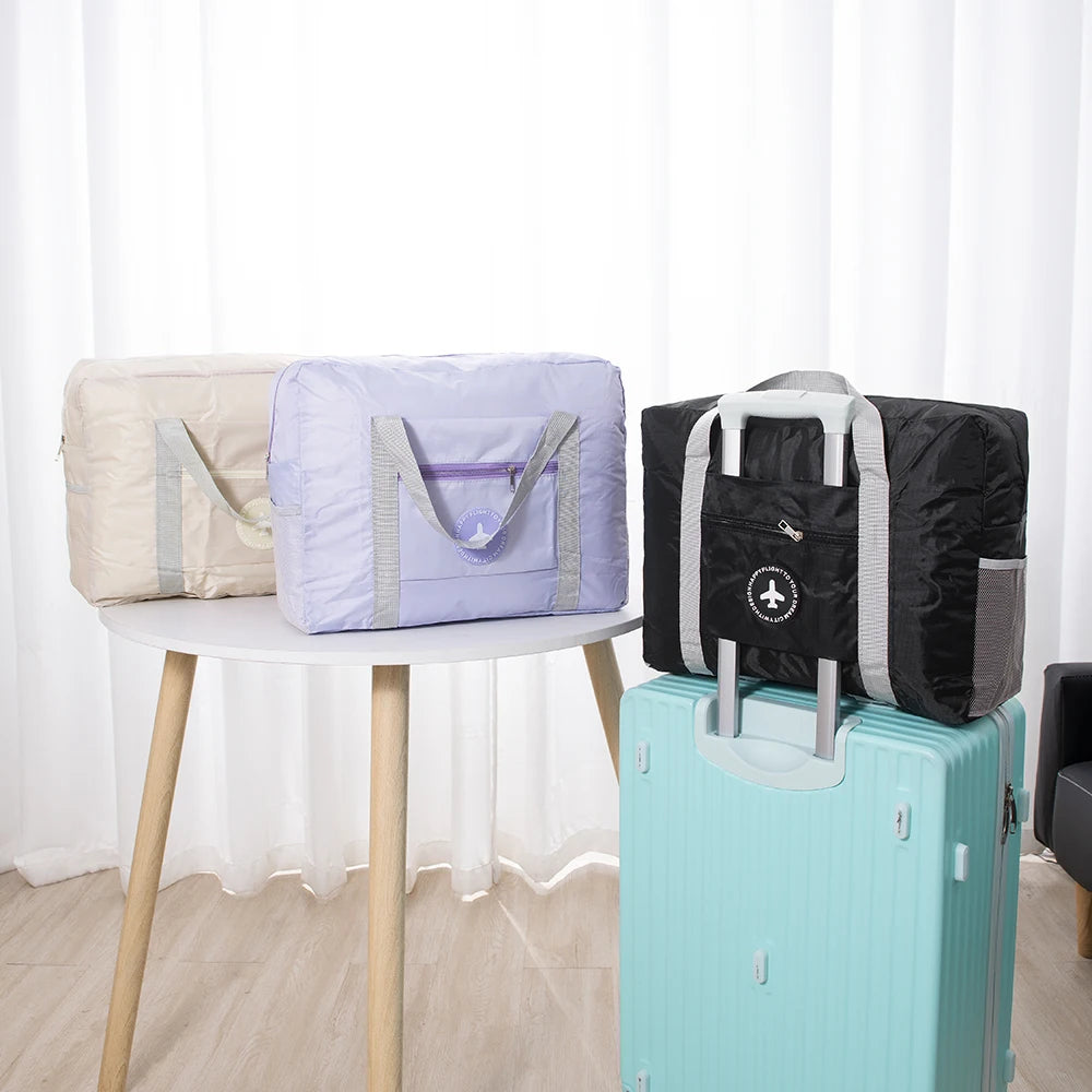 Large Capacity Foldable Airplane Bag Portable Travel Bag Lever Lift Sports & Fitness Organizer Storage Bag for Travel Peaceful Pleasures Health and Wellness
