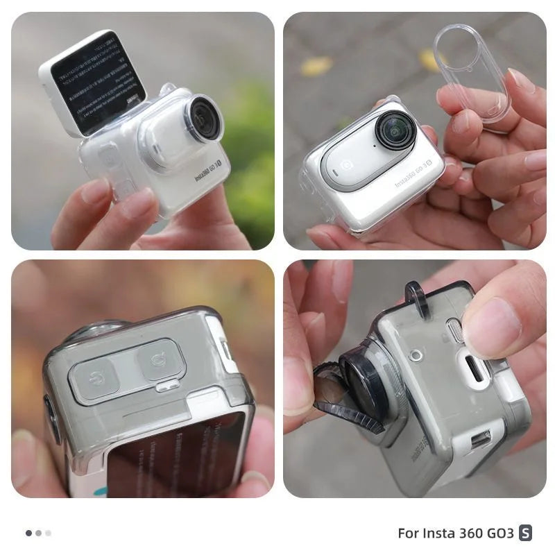 TPU Protective Case for Insta360 Go 3S/Go3 with Lens Cover