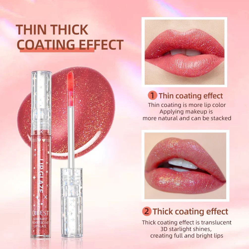 QiBest 9-Pc Glitter Lip Gloss Set – Pearlescent Liquid Lipstick