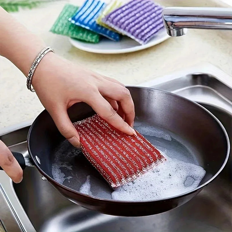 8pcs-Double-sided Kitchen Dishwashing Sponge Household Cleaning Sponge Wipe Scouring Pad Cleaning Supplies Cleaning Tool Peaceful Pleasures Health and Wellness