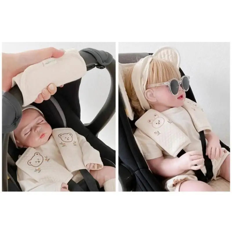 Car Seat Belt Cover Pad | Soft Cotton Animal Pattern Cushion