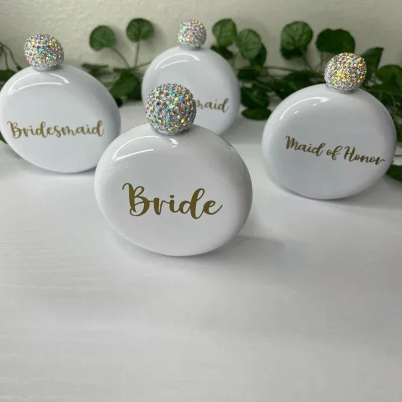 Bride & Bridesmaid Flask | Bachelorette Wedding Party Gift