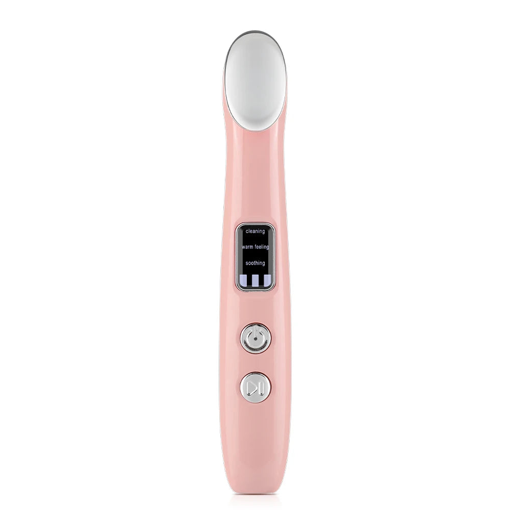 Vibration Red Light Eye Massager Pen Hot Compress Beauty Anti Wrinkles Eye Lifting Wand Eye Care for Dark Circles Eye Bag Reduce Peaceful Pleasures Health and Wellness Pink