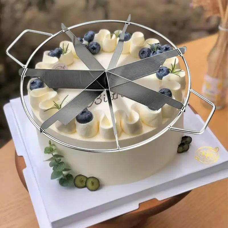 Round Thousand-layer Mousse Cake Pizza Slicer Stainless Steel Cake Cutting Mold Divider Baking Tool Cake For Bakeries & Home use Peaceful Pleasures Health and Wellness