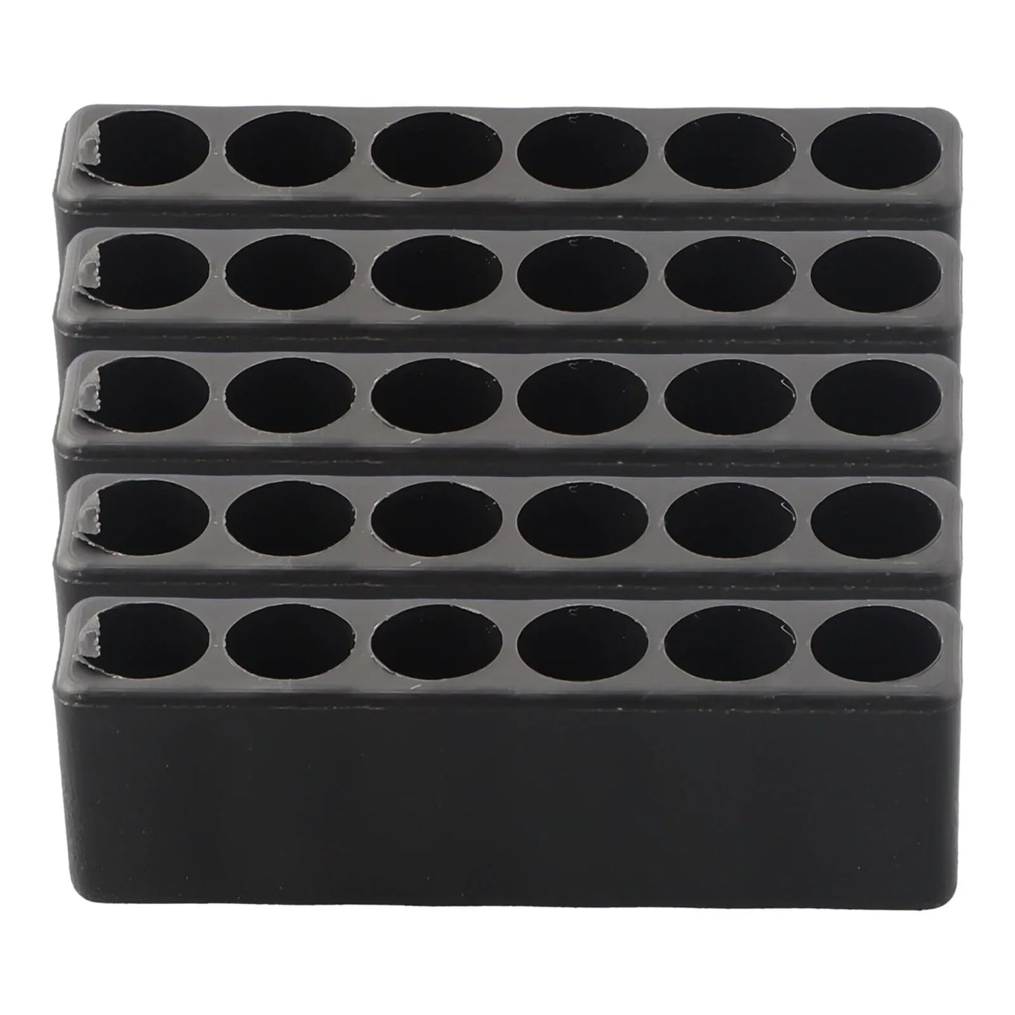 5-Pack 6-Hole 1/4" Hex Drill Bit Holder & Storage Stand