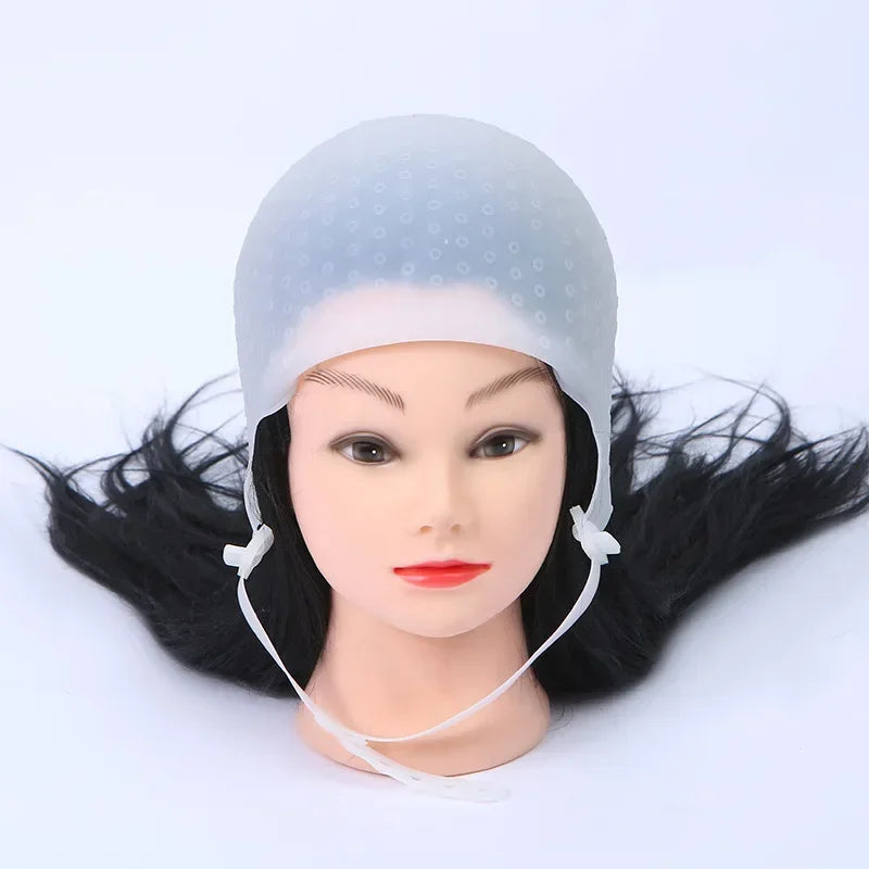 Silicone Hair Coloring Cap Hook Needle Professional Color Dye Highlighting Reusable Set Frosting Dyeing Tools Beauty Salon Peaceful Pleasures Health and Wellness