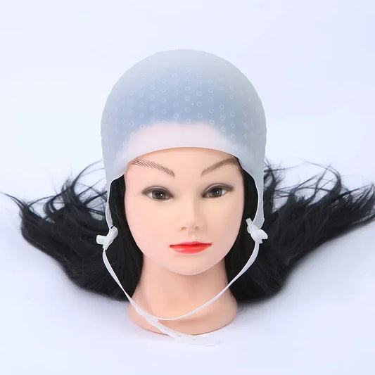 Silicone Hair Coloring Cap Hook Needle Professional Color Dye Highlighting Reusable Set Frosting Dyeing Tools Beauty Salon Peaceful Pleasures Health and Wellness