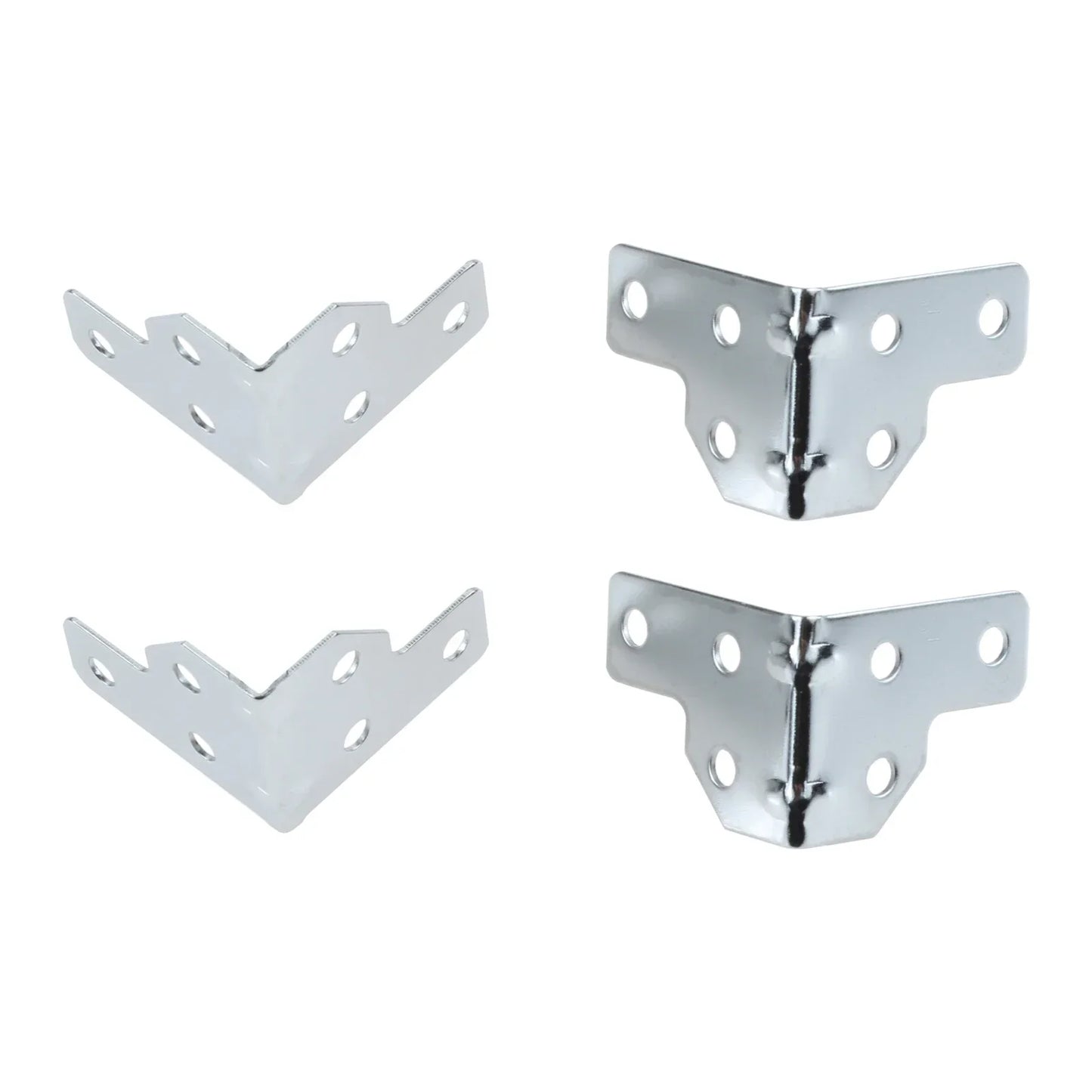 4-Pack Metal Corner Brackets for Flight Case & Wood Box Protection